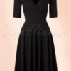 50s Trixie Doll Swing Dress In Black