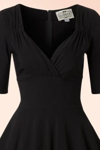 50s Trixie Doll Swing Dress In Black - Image 5