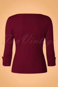 50s Addicted Sweater In Burgundy - Image 4