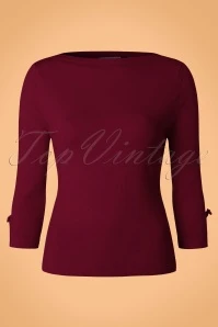 50s Addicted Sweater In Burgundy - Image 2