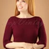 50s Addicted Sweater In Burgundy