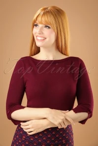 50s Addicted Sweater In Burgundy