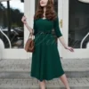 50s Ruby Swing Dress In Forest Green