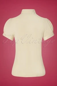 50s Margot Blouse In Antique White - Image 2