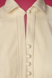 50s Margot Blouse In Antique White - Image 3