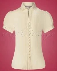 50s Margot Blouse In Antique White
