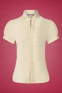 50s Margot Blouse In Antique White