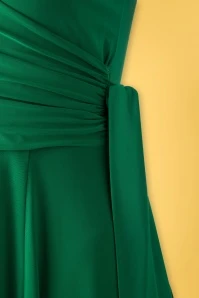 50s Layla Cross Over Dress In Green - Image 6