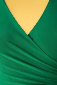 50s Layla Cross Over Dress In Green - Image 5