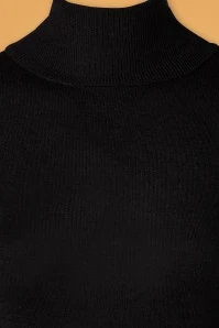 60s Turtleneck Sweater In Black - Image 3