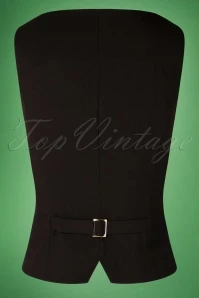 50s Dianne Waistcoat In Black - Image 3