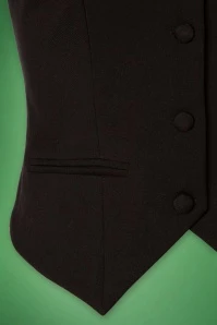 50s Dianne Waistcoat In Black - Image 5
