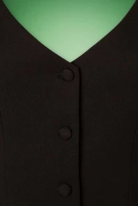 50s Dianne Waistcoat In Black - Image 4