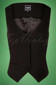 50s Dianne Waistcoat In Black - Image 2