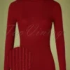 Bunny 60s Spiros Turtleneck Top In Burgundy