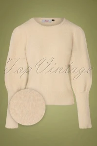 50s Luxury Soft Jumper In Cream