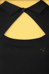 50s Beth Knit Top In Black - Image 3