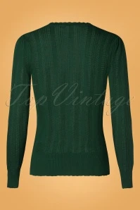50s Royal Wrap Top In Green - Image 2