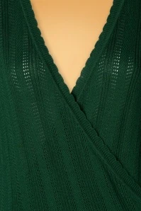 50s Royal Wrap Top In Green - Image 3