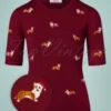 50s The Queens Corgi Jumper In Burgundy