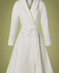 50s Jayda Swing Coat In White