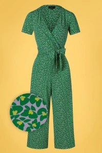 70s Mabel Jumpsuit In Butterfly Apple - Image 2