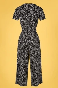 70s Mabel Jumpsuit In Butterfly Black - Image 4