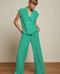 King Louie Sandy Nicole Blouse In Amber Green