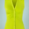 Nadia Sleeveless Shirt In Acid Green