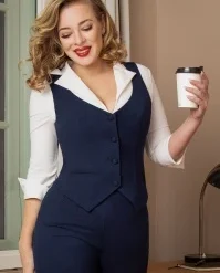 Dianne Waistcoat In Navy