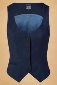Dianne Waistcoat In Navy - Image 4