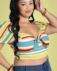 Bunny Solange Crop Top In Multi