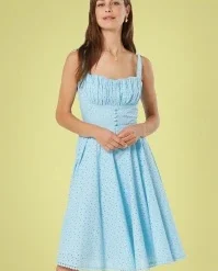 Valerie Swing Dress In Sky Blue
