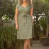 King Louie Mira Merlini Dress In Woodbine Green