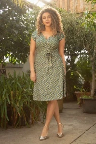 King Louie Mira Merlini Dress In Woodbine Green