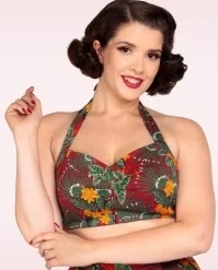 Adriana Jungle Floral Top In Multi