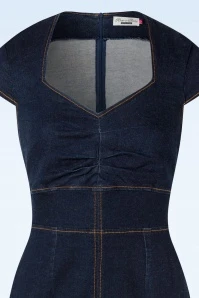 Dorothy Pencil Dress In Blue - Image 5