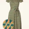 King Louie Olive Chillo Dress In Ponderosa Green