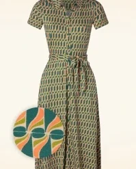King Louie Olive Chillo Dress In Ponderosa Green