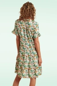 Monkey Business Dress In White And Green - Image 2