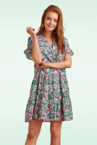 Watermelon Dress In White And Multi