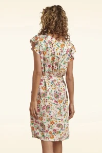 Petra Paisley Dress In White - Image 2
