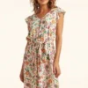 Petra Paisley Dress In White