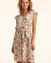 Petra Paisley Dress In White