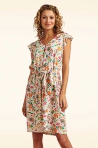 Petra Paisley Dress In White