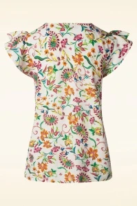 Phoebe Paisley Top In White - Image 2