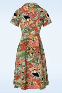 Wild Parrot Swing Dress In Multi - Image 4