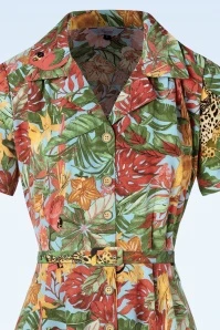 Wild Parrot Swing Dress In Multi - Image 2