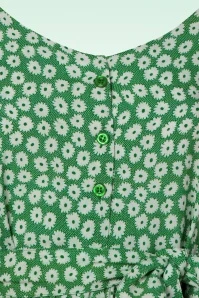 Finola Daisies Dress In Green - Image 3