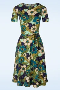 King Louie Betty Party Dress Selena In Deep Blue - Image 3